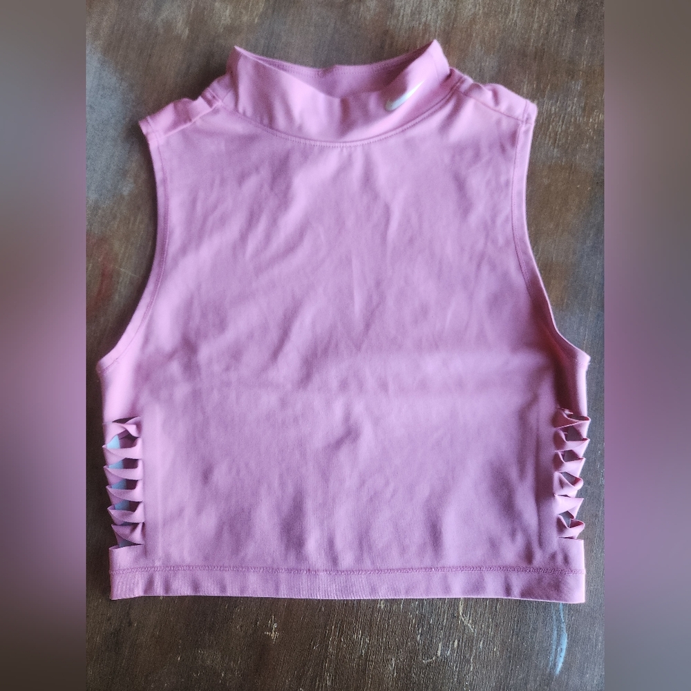 Pink Nike Pro Crop Tank Size S